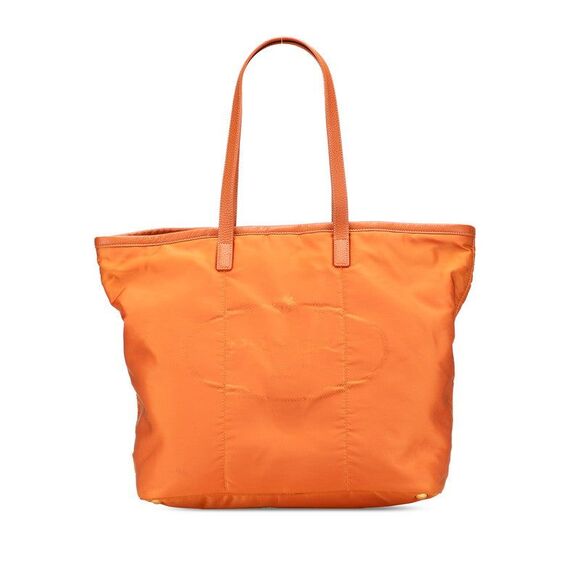 Prada Logo Jacquard Nylon Leather Tote Bag - Picture 1 of 9